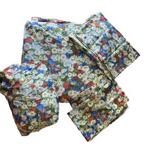 Cuddledown King Duvet Cover Fitted Sheet 4 Pillowcases Cotton Floral Daisy Print